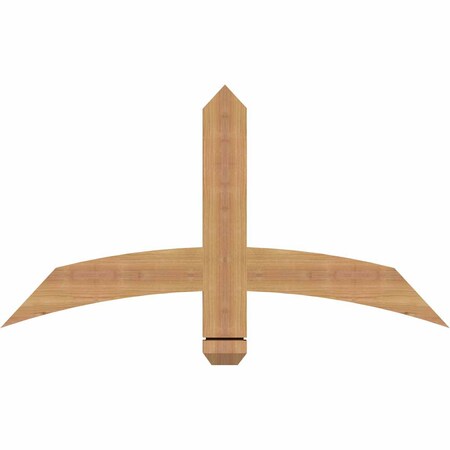Ekena Millwork Bellingham Timber Gable Bracket, Western Red Cedar, 36"W x 19"H x 1 1/2"D x 3 1/2"F, 13/12 Pitch GBW036X19X0204BEL00SWR